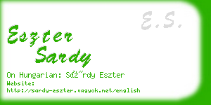 eszter sardy business card